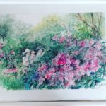 石楠花(シャクナゲ)は今年も綺麗に咲いているでしょうか?去年の絵が完成しました🎶