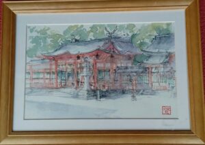 ㊗️謹賀新年🎍1月の絵画をお届けします。その時々に二人で行った思い出の地が絵になりました🎨