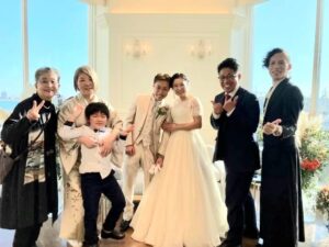 素敵なお二人の結婚式は天候にも恵まれ、たくさんの方々の参列の愛💞を誓われました💖