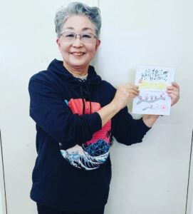 3月の『己書』は11回目になりました。季節の花の菜💛の花と梅🌸を描きました