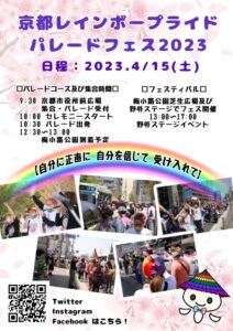 『京都レインボープライド パレードフェス🌈』が開催されました。雨の中「日本LGBTサポート協会」の会員さんも横断幕を持って参加され、夕方からは交流会がありました。